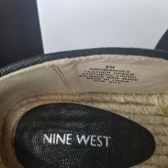 NINE WEST NWORANGES BLACK SLIP ON SHOES Sz 8 - Picture 6 of 10